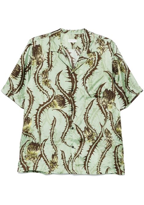 Multicolored carltone  Thistle-print shirt Dries van noten - men